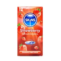 Skins Condoms Strawberry 12 Pack